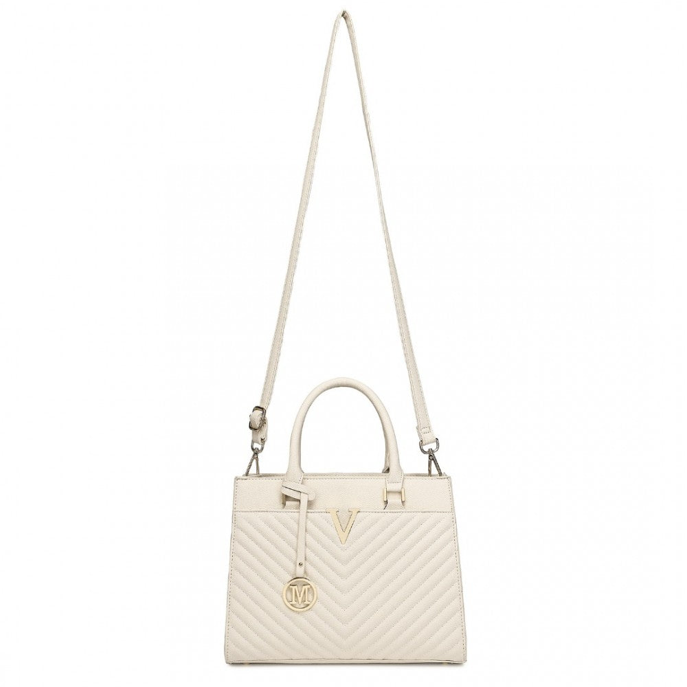 Chic V-Quilted PU Leather Sophisticated Handbag