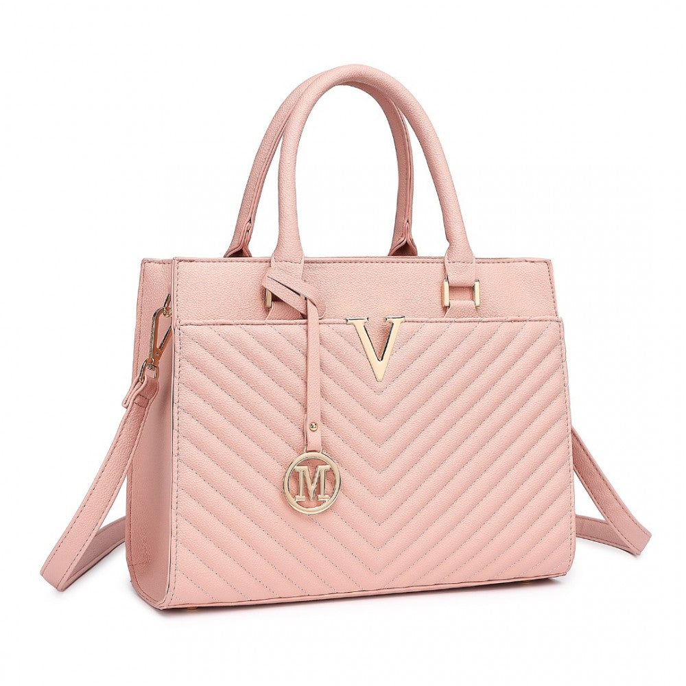 Chic V-Quilted PU Leather Sophisticated Handbag