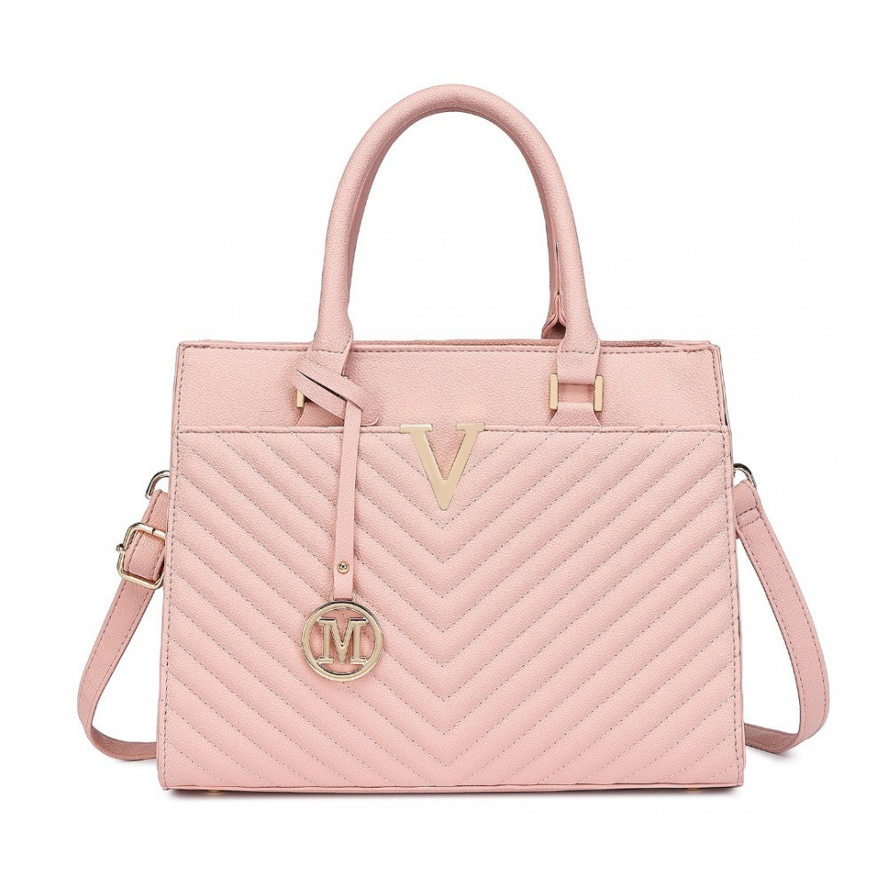 Chic V-Quilted PU Leather Sophisticated Handbag